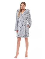 Dámsky župan 9135 melange - L&L Dámsky župan 9135 melange - L&L