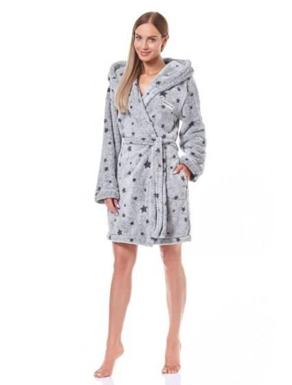 Dámsky župan 9135 melange - L&L Dámsky župan 9135 melange - L&L