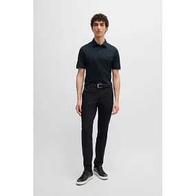 Pánská polokošile BLU regular střihu v tmavě modré barvě model 21350257 - Boss Pánská polokošile BLU regular střihu v tmavě modré barvě model 21350257 - Boss