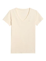 Dámské tričko krémové WAW25TTSH model 21391882 - 4F Dámské tričko krémové WAW25TTSH model 21391882 - 4F