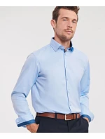 Kontrastní košile s dl. rukávem vzor rybí kost 11. grey model 22476056 - Russell Athletic Kontrastní košile s dl. rukávem vzor rybí kost 11. grey model 22476056 - Russell Athletic