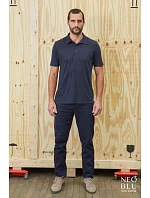 Men Pánské žerzejové polo night blue model 22500546 - NEOBLU Men Pánské žerzejové polo night blue model 22500546 - NEOBLU