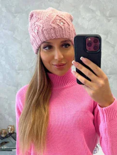Dámská čepice  powder pink model 18752333 - K-Fashion