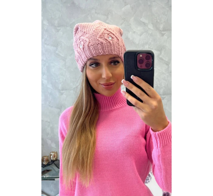 Dámska čiapka Ramona K383 powder pink