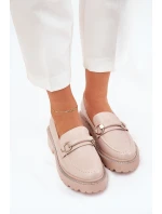 Dámské Mokasíny Ozdobené Zirkony Béžové model 21690339 - Boto Dámské Mokasíny Ozdobené Zirkony Béžové model 21690339 - Boto