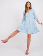 Šaty model 17363083 světle modré - FPrice Šaty model 17363083 světle modré - FPrice