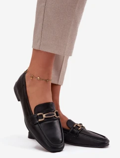 Dámske mokasíny s ozdobou Priscelle - čierne