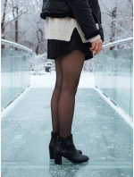 Dámske čierne čižmy na podpätku FashionStreet ZY1314 Dámske čierne čižmy na podpätku FashionStreet ZY1314
