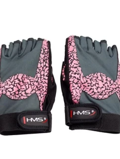 Gymnastické rukavice Pink/Gray W HMS RST03 r.S ženy
