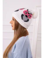Dámská čepice bílá model 18751615 - K-Fashion Dámská čepice bílá model 18751615 - K-Fashion