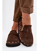 z semiše na platformě s a přezkou Big Star Čokoládové model 22100931 - Big Star Shoes