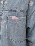 Dámska džínsová košeľová bunda modrá FashionStreet TY5600