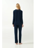 Elegantní pyžamo s knoflíky model 20515618 - Vamp Elegantní pyžamo s knoflíky model 20515618 - Vamp