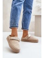Damskie Kapcie Ocieplane Futerkiem Na Platformie Beżowe Azida Damskie Kapcie Ocieplane Futerkiem Na Platformie Beżowe Azida