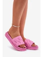 Klapki Damskie Na Platformie Big Star RR274A541 Różowe Klapki Damskie Na Platformie Big Star RR274A541 Różowe