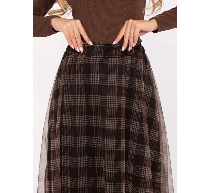 Spódnica MI SD  brązowy model 21441102 - FPrice