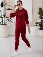 Bordó dámský velurový komplet Dstreet model 21970596 - FashionStreet Bordó dámský velurový komplet Dstreet model 21970596 - FashionStreet