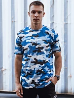 FashionStreet indigové pánske tričko moro RX5593