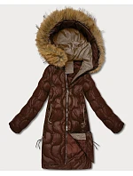 Dámska bunda s ozdobným prešívaním J Style chocolate (5M3351-158) Dámska bunda s ozdobným prešívaním J Style chocolate (5M3351-158)
