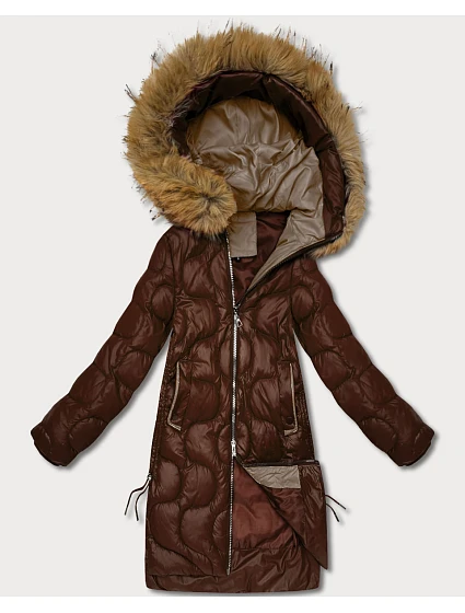 Dámska bunda s ozdobným prešívaním J Style chocolate (5M3351-158) Dámska bunda s ozdobným prešívaním J Style chocolate (5M3351-158)