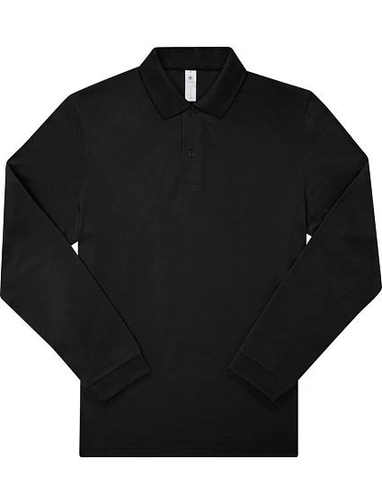 B&C My Polo 210 LSL Piqué – polokošeľa s dlhým rukávom z hrubej bavlny 01.U427 čierna