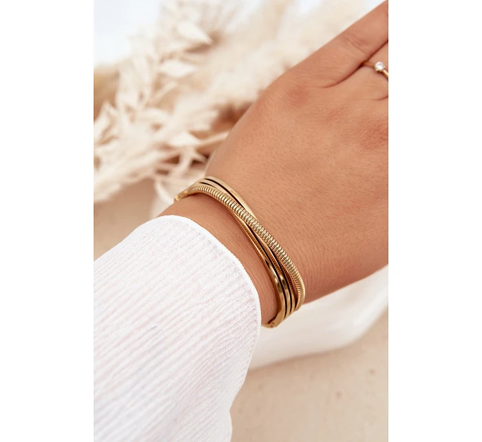 Dámský náramek ze nerezové oceli zlatý