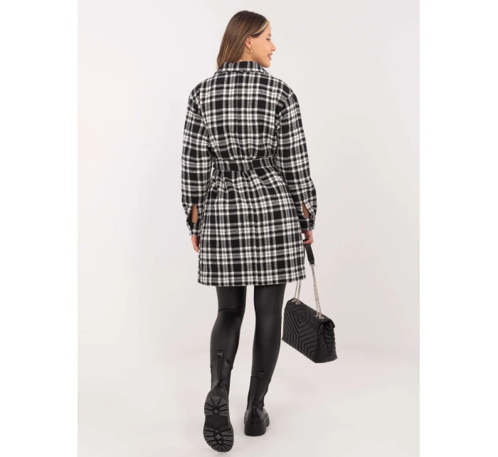 Dámsky kabát LK EN 508342 1.67 čiernobiely