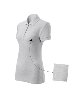 Bavlnené dámske polo tričko svetlosivé