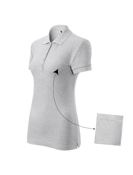 Bavlnené dámske polo tričko svetlosivé