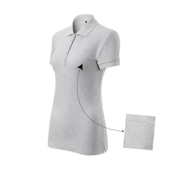 Bavlnené dámske polo tričko svetlosivé