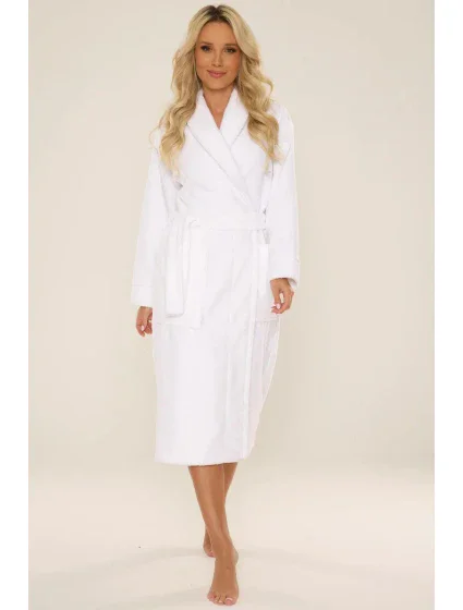 Dámsky župan 709 Manuela Frotte biely - De Lafense Dámsky župan 709 Manuela Frotte biely - De Lafense