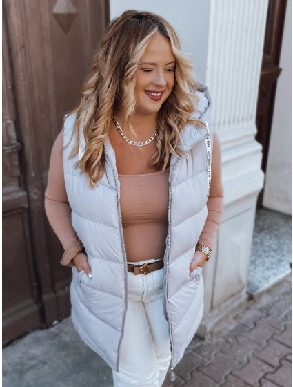 Dámská prošívaná vesta plus size fialová Dstreet model 21964998 - FashionStreet