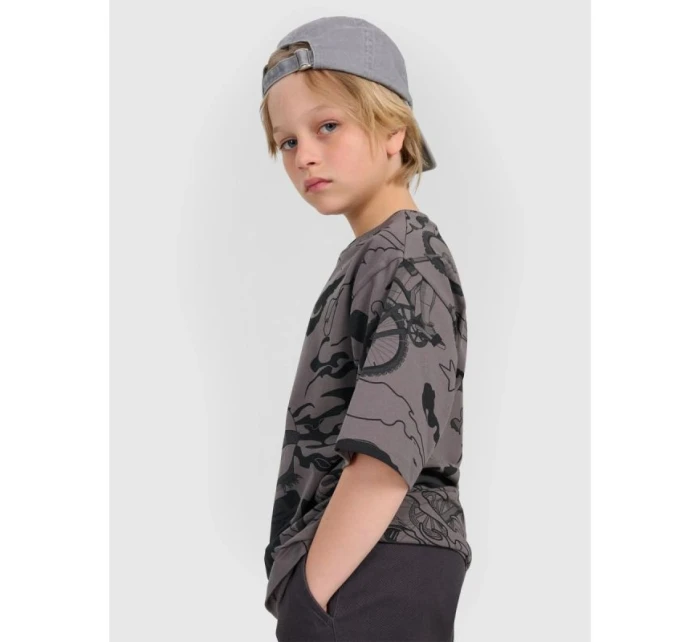 Chlapecké tričko oversize s potiskem model 21816866 - 4F Chlapecké tričko oversize s potiskem model 21816866 - 4F