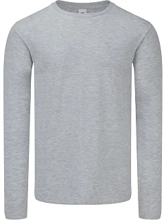 Fruit of the Loom Iconic 150 LSL T Tričko s dlhým rukávom 16.1446 melírovaná šedá