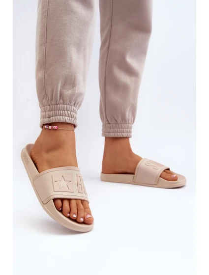 Damskie Klapki Big Star NN274A645 Beżowe