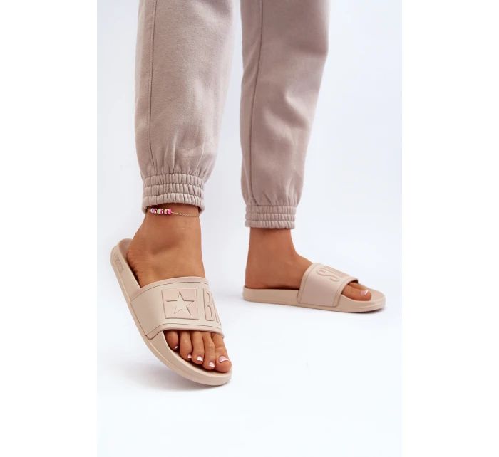 Damskie Klapki Big Star NN274A645 Beżowe