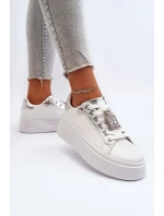 Dámské tenisky s ozdobou Bílé model 21652244 - Boto