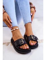 Dámske módne papuče Big Star - čierne