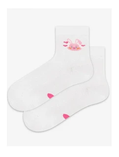 TENKÉ PONOŽKY FARBA 6-11 ROKOV DIEVČATÁ BIELA 27/29