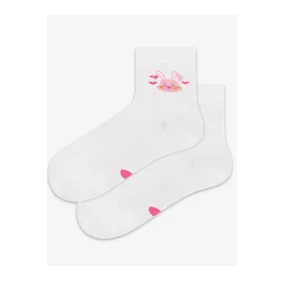 TENKÉ PONOŽKY FARBA 6-11 ROKOV DIEVČATÁ BIELA 27/29