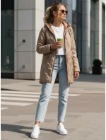 Dámská prošívaná přechodová bunda velbloudí barvy Dstreet model 21996000 - FashionStreet