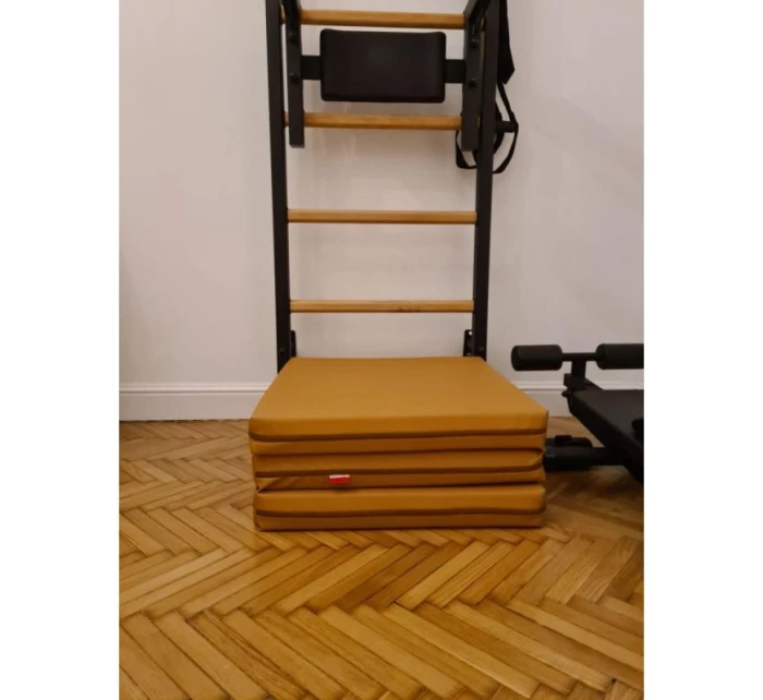 SKLADACÍ GYMNASTICKÝ MATRAC HNEDÝ 180CM LAVIČKA