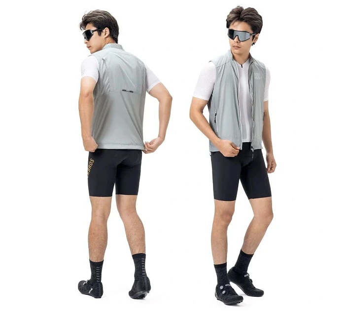 Rockbros vetruodolná vesta YDMJ003 jar/jeseň veľkosť M - biela/sivá