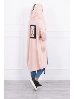 Oversize pláštenka s kapucňou tmavo púdrovo ružová Oversize pláštenka s kapucňou tmavo púdrovo ružová