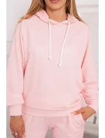 Tepláková súprava s kapucňou púdrovo ružová Tepláková súprava s kapucňou púdrovo ružová