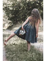 Detské sandále na korkovej platforme, zapínanie na suchý zips, sivé Rorria