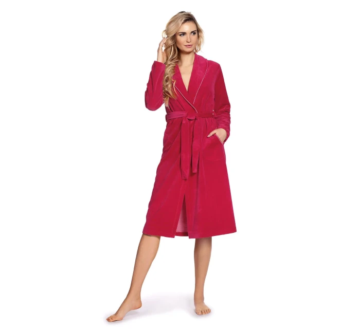 Dámsky župan Welur Lydie 390 Amaranth dark pink - De Lafense