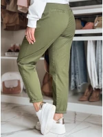 Dámské kalhoty chinos s páskem khaki Dstreet model 21986456 - FashionStreet Dámské kalhoty chinos s páskem khaki Dstreet model 21986456 - FashionStreet