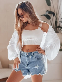 Dámske džínsové šortky MOONSTAR blue FashionStreet SY0471