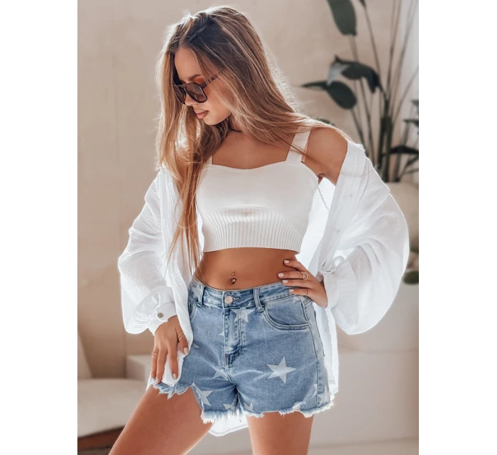 Dámske džínsové šortky MOONSTAR blue FashionStreet SY0471